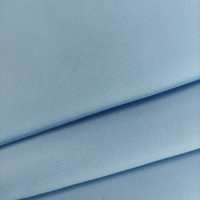 Biodegradable sustainable recycled fabric 100% PRET 75*150 plain fabric made for T-shirts,dress and bags
