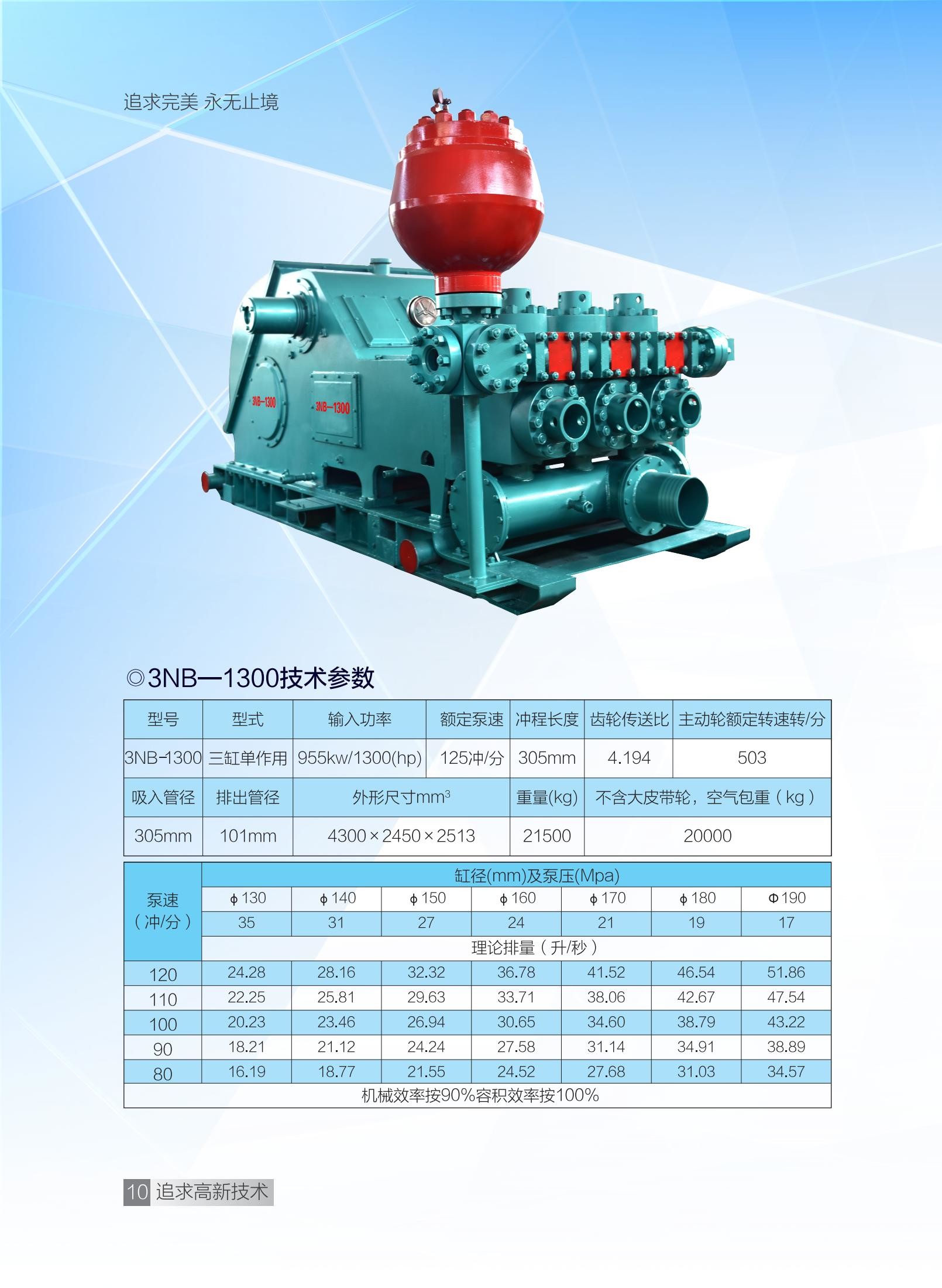 1300hp Reciprocating Mud Pump Triplex Single Acting Piston Pump