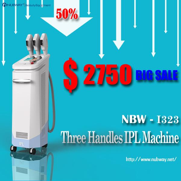 Low price sale! 50% discounts off !!! 3 handles multifunctional IPL hair removal