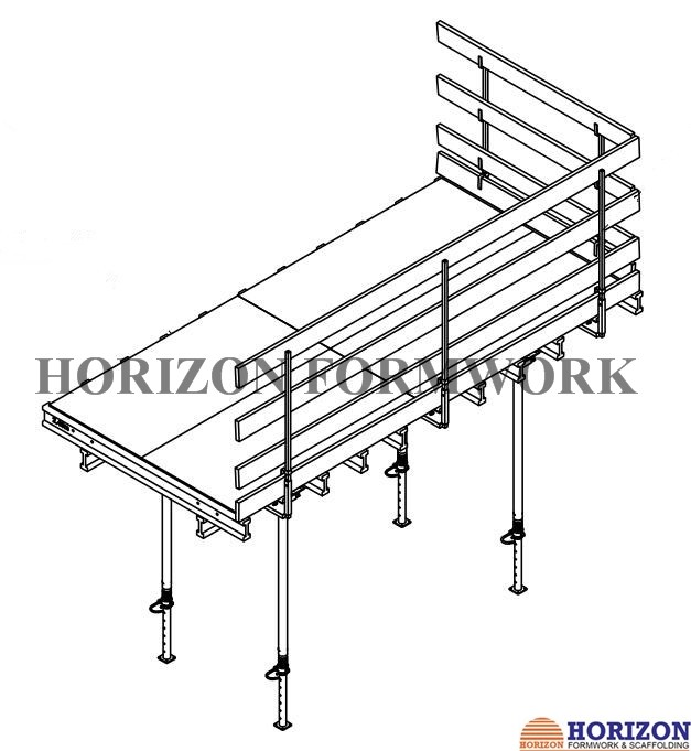 Professional Slab Formwork Systems Galvanized Adjustable Guardrail Post 1.0m