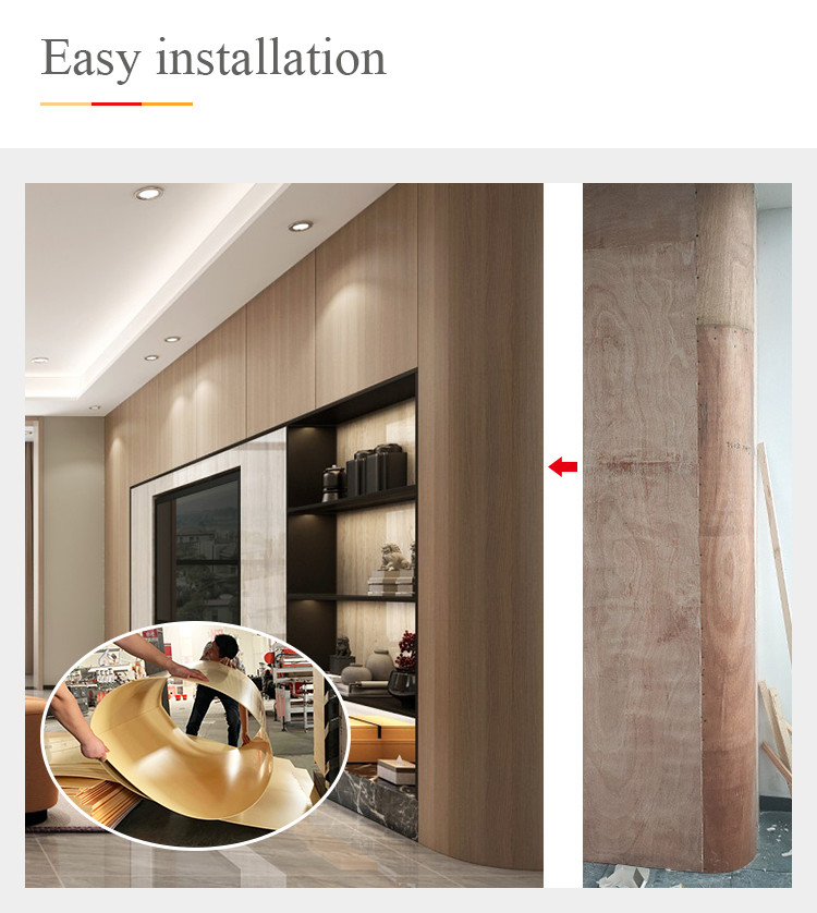 Fireproof Fabric Bamboo Charcoal Wood Veneer Interior Decoration Wall Panels Moisture Proof
