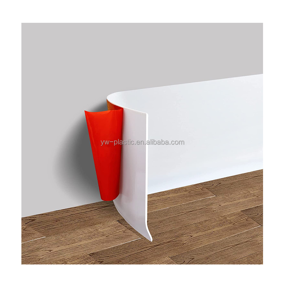 Sample 5-7days Flexible Baseboard Peel and Stick Vinyl Wall Base Cove Base Self-Adhesive