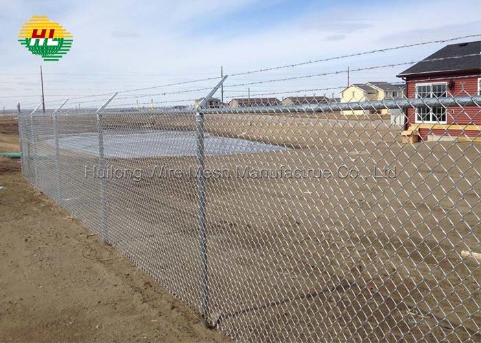 6.3 Ft High Cyclone Mesh Fencing Residential Hot Dipped Galvanized With Gate