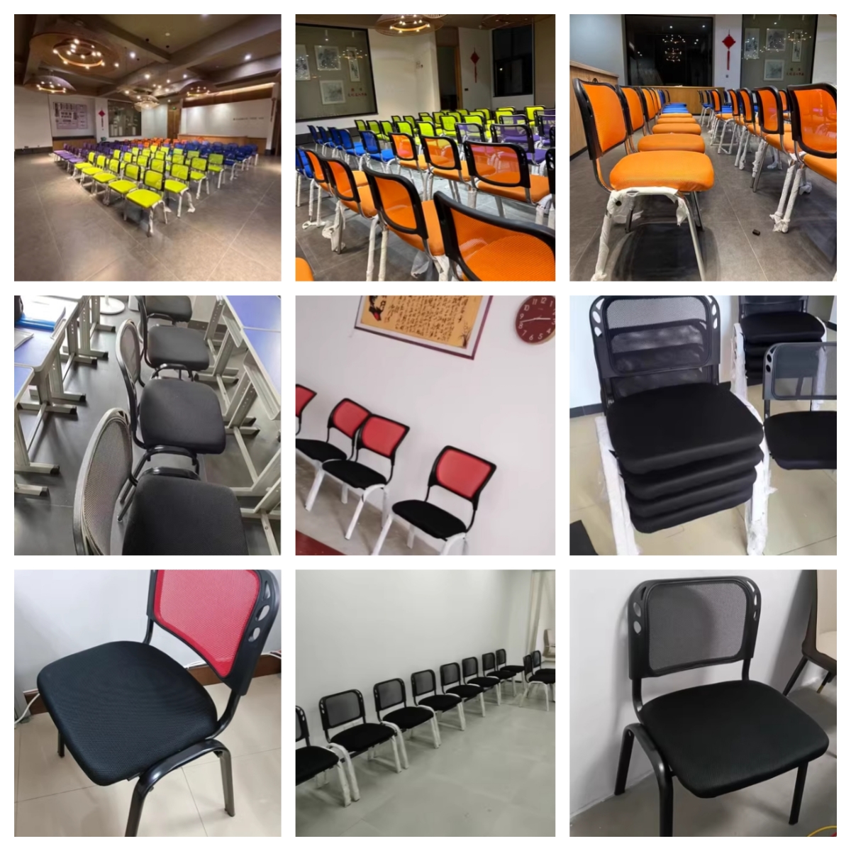 Breathable Comfortable Reception Chair for Office Staff Training and Conferences