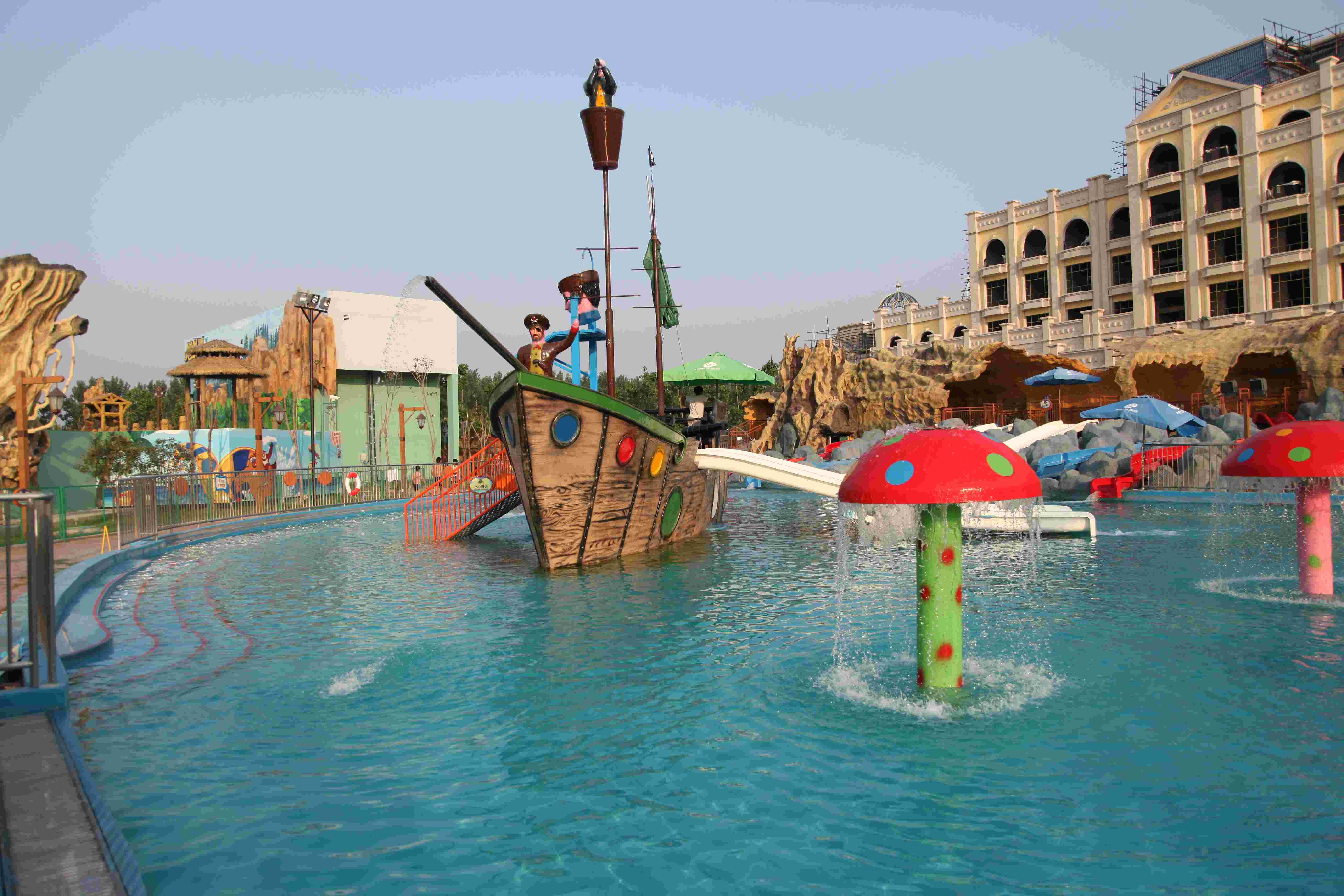Fiberglass Aqua Play Equipment Pirate Ship Used to Build Water Parks
