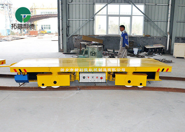 Mold Transport Flat Rail Cart 15T Material Transfer Carriage On Rails Towed By Forklift