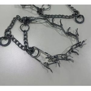 Dog Training Choke Chain With Triangle Chain Link Chrome Plating