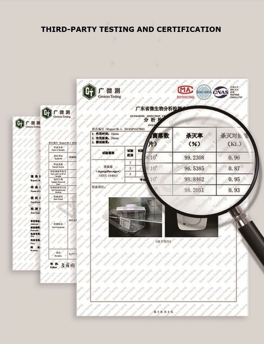 Food Sterilizer Ultraviolet Radiation Lamp UVC LED 270~285nm Transparent FDA / BPA Free