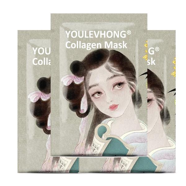 Collagen Sheet Mask Moisturizing Sheet Mask For Hydrated Skin Fragrance Free ISO