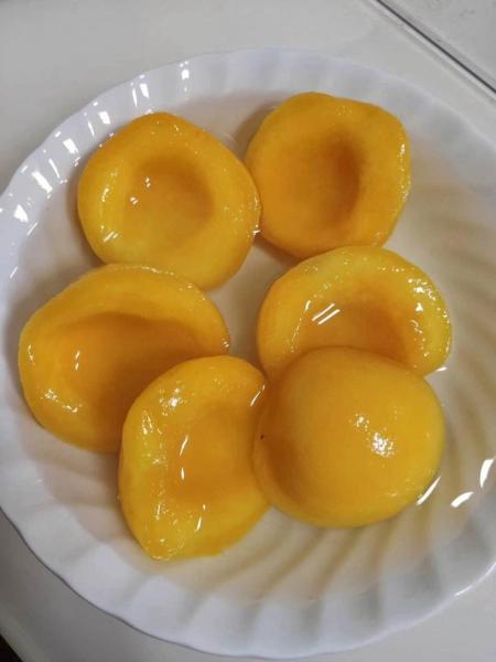 820g Yellow Peach Halves Canned HALAL Certification In Light Syrup / In Heavy