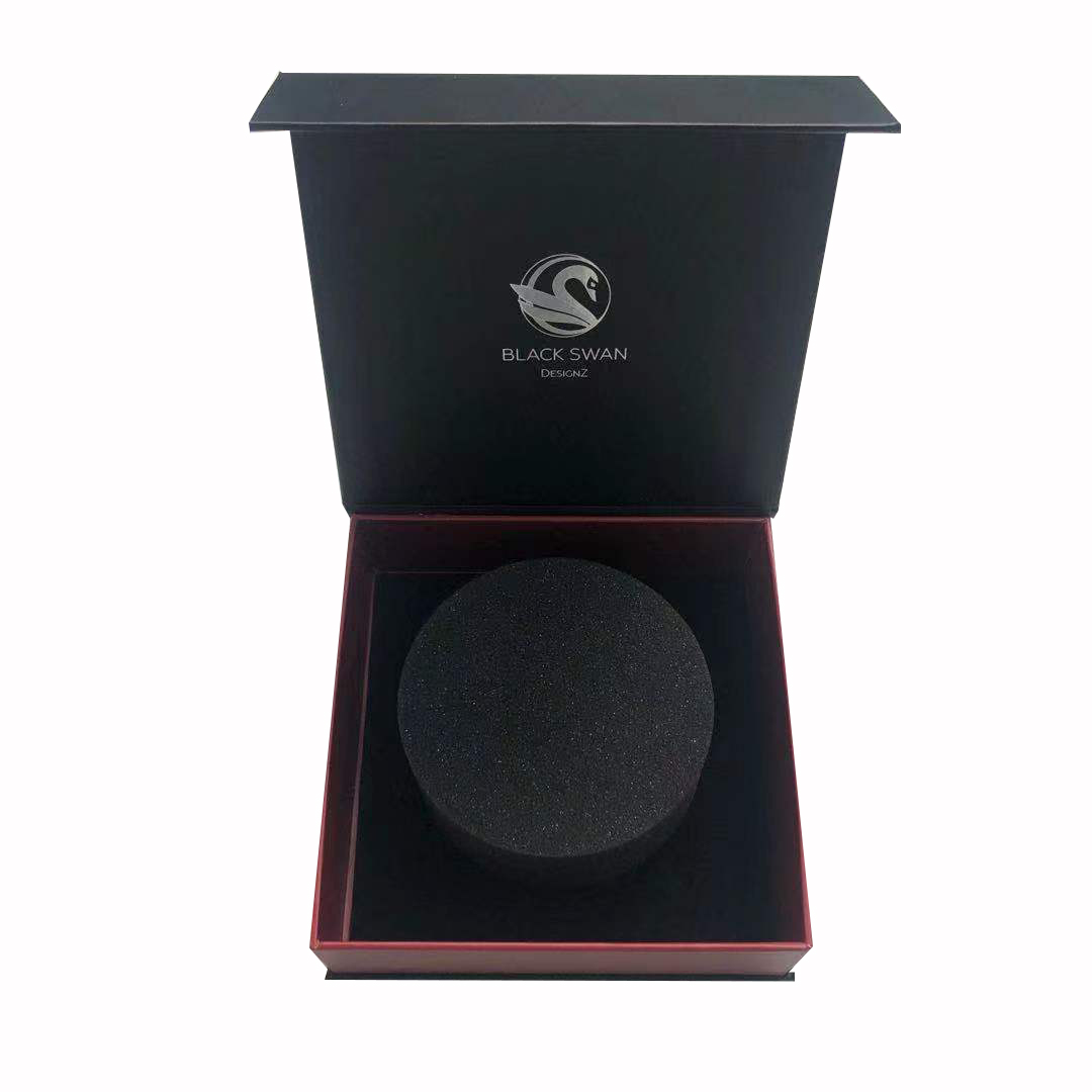 CMYK Handmade Recycled Printing Paper Magnetic Gift Box with Foam Insert For Wallet Packing