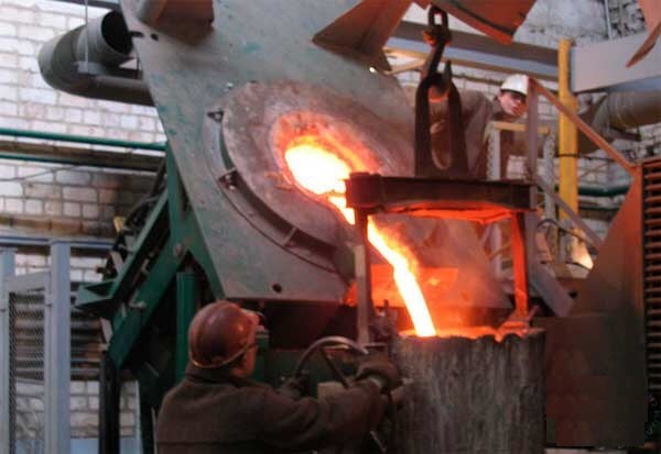 Scrap Induction Melting Furnace For Metal Steel / Copper 1000HZ Frequency