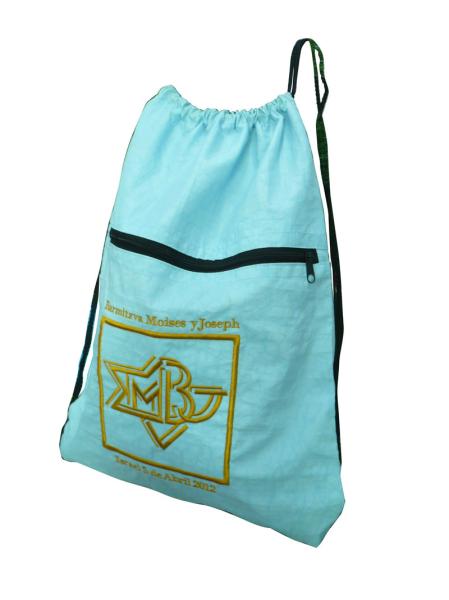 Drawstring 420D nylon fabric back bags with emboidery logo nylon storage bags