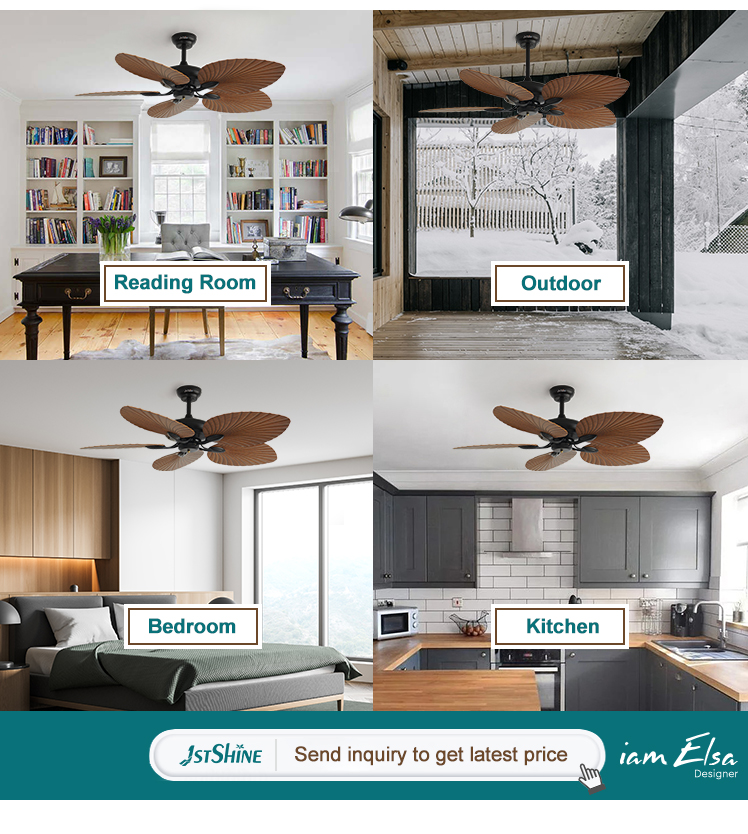 110-240V/50Hz-60Hz Outdoor Ceiling Fan with Remote Control 6 Speeds Waterproof IP42
