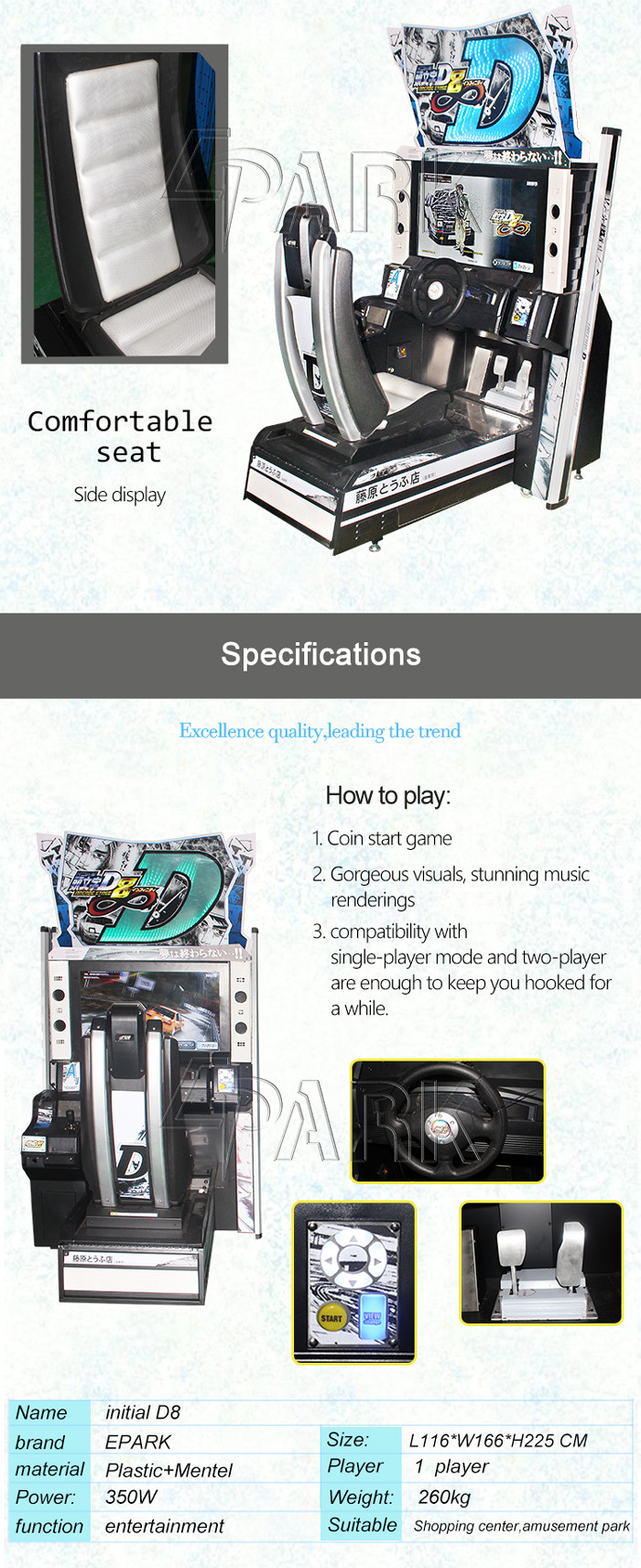 Amusement Racing Arcade Video Game Machine Flame Car Simulator Ce Certificate