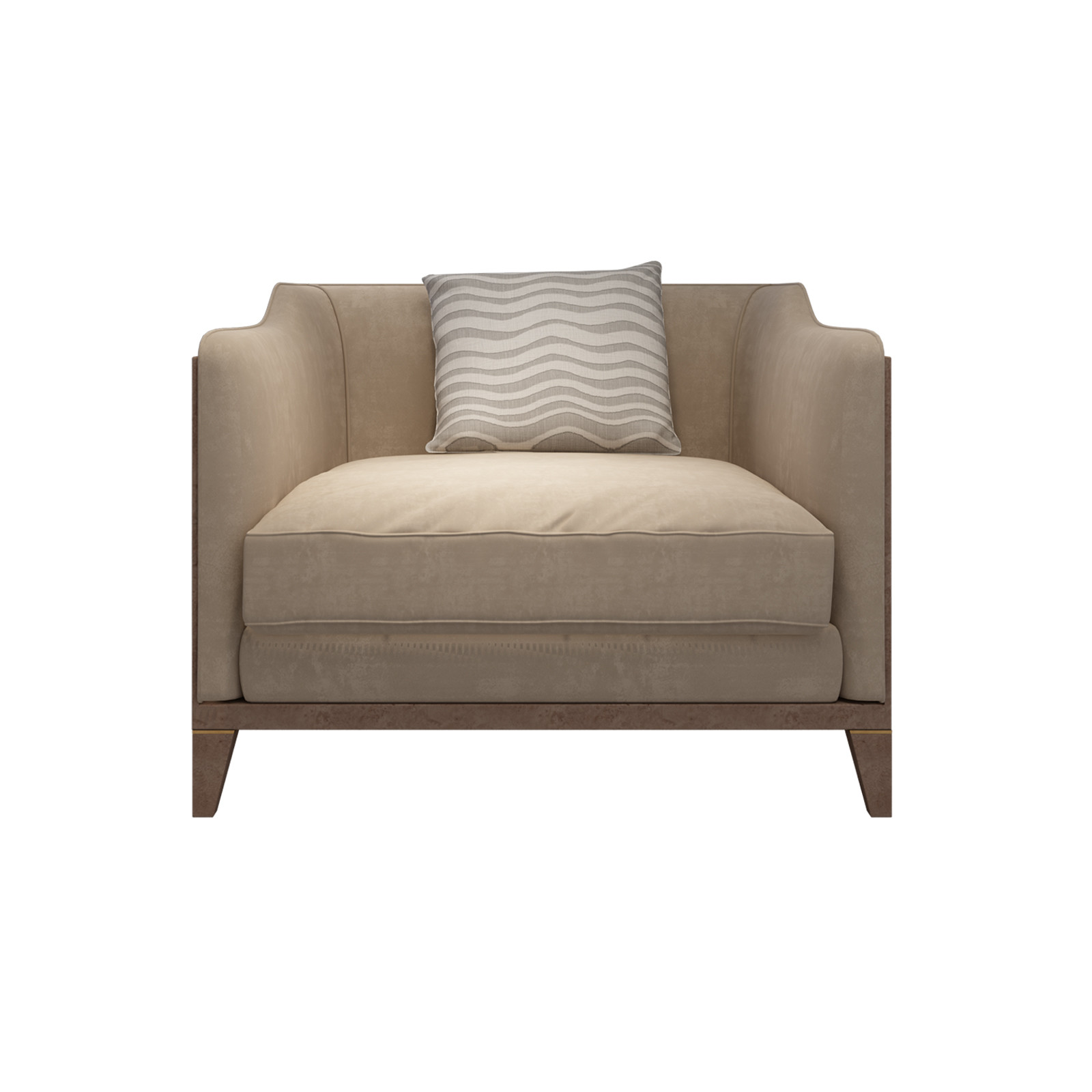 Fashion luxury design of Hotel Lobby furniture reception sofa set made by Leather cushion in Glossy painting legs
