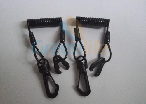 Jet Ski Safety Hand Coiled Tool Lanyard 3.0mm Line Diametre Solid Black