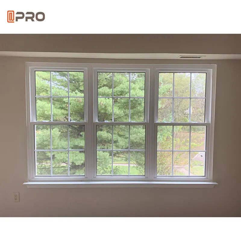 Customized American Style Aluminum Glass Sash Double Hung Window Glass Single Hung Windows