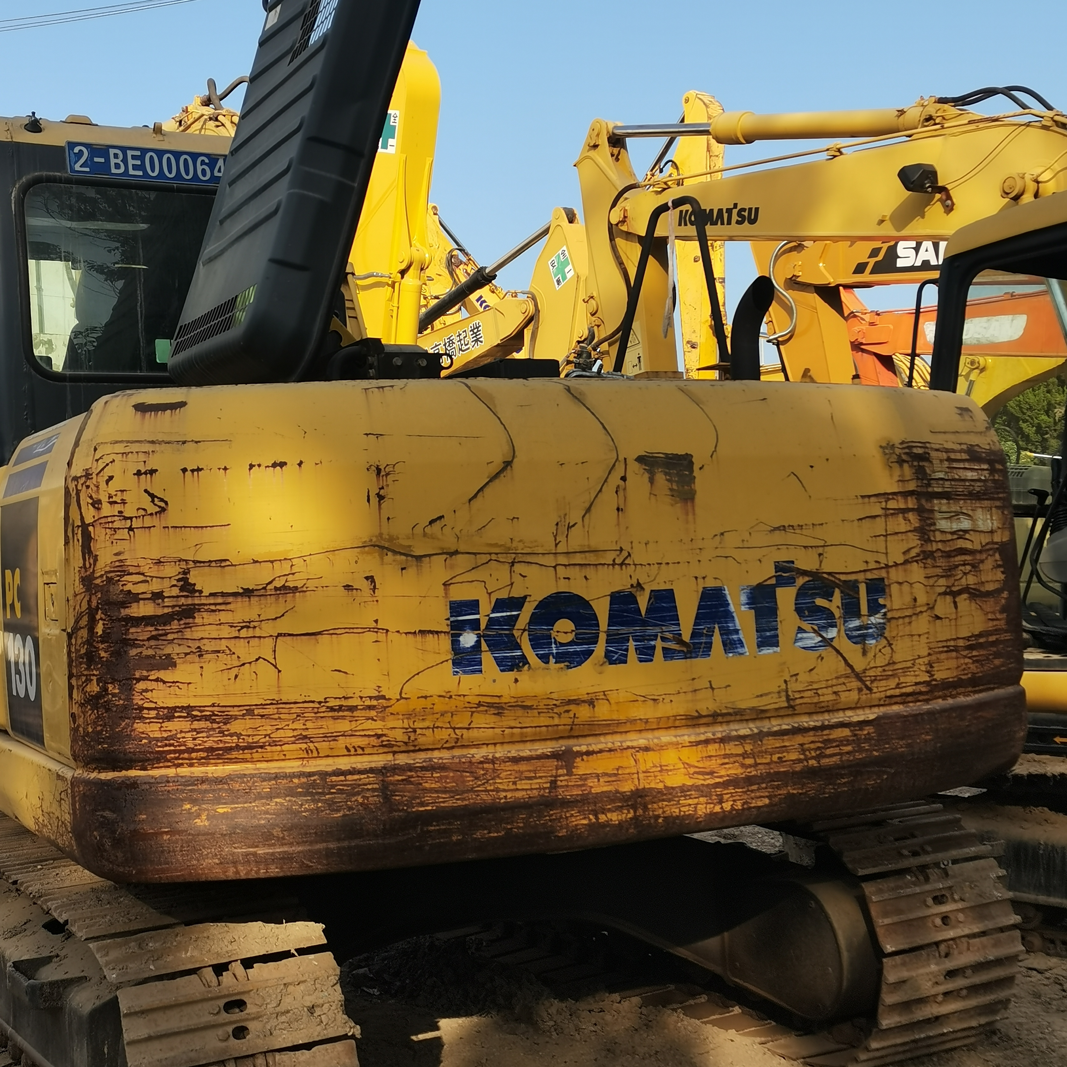 Original Color Used Komatsu PC130 Crawler Excavator for Construction Applications