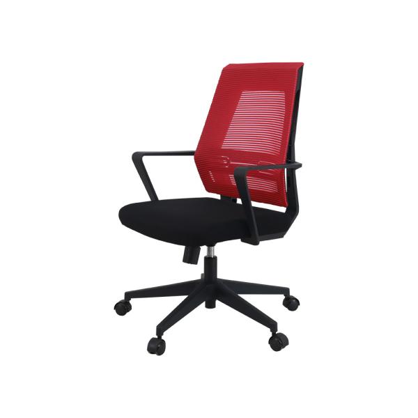 Smooth Ergo High Back Chair ANSI Red Mesh Office Chair Class 4 Gas Lift Nylon