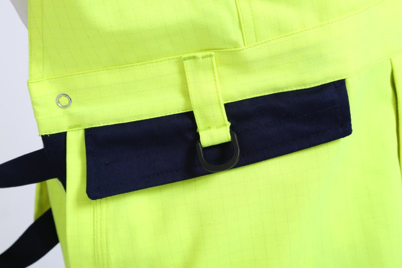 290gsm light weight arc protection Fire proof Bib Trousers , EN20471 HIVIS Flame Resistant Bib Pants