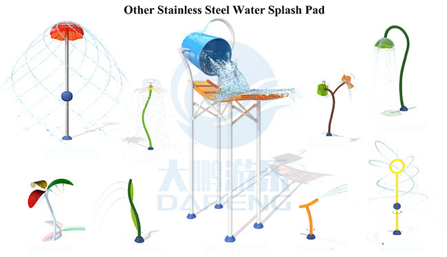 Anti Static Outdoor Water Sprinklers SS 304 Snail Water Splash Playground
