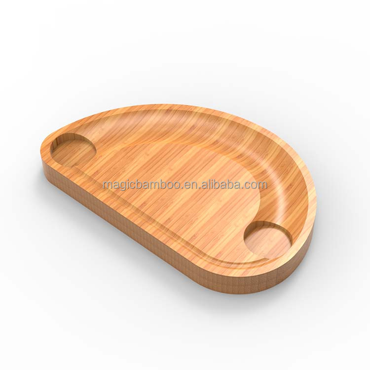 Semicircle Conch Shape Bamboo Cheese Cutting Board and Knife Set for Customized Designs