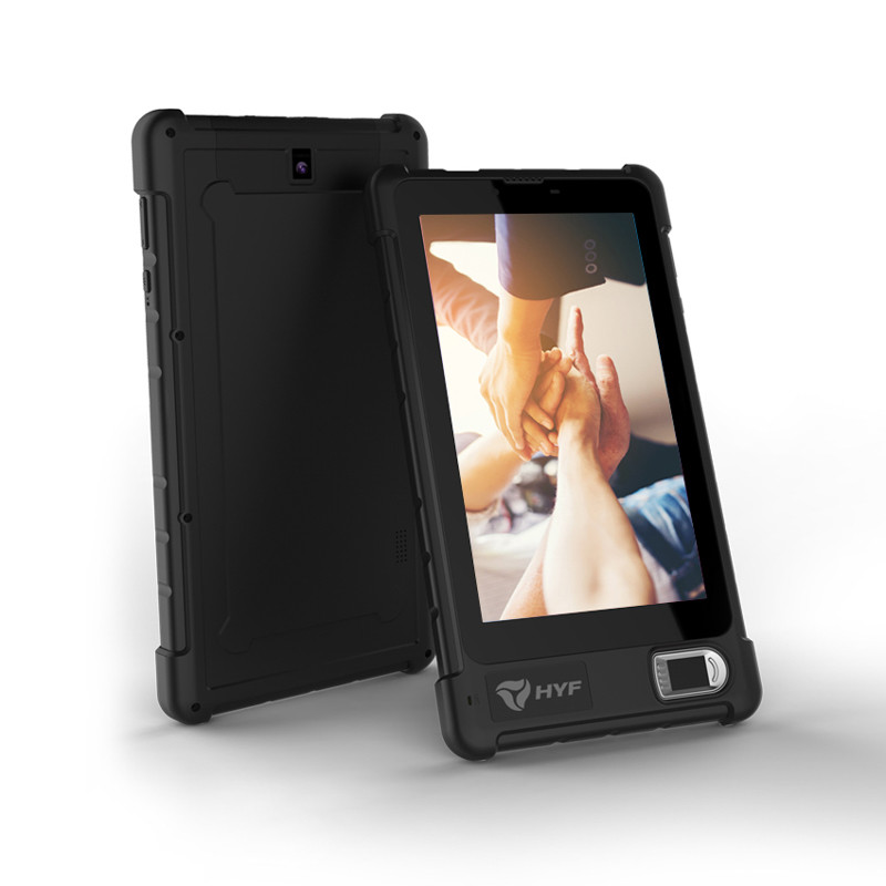 800*1280 IPS All In One Biometric Device Android Tablet NFC Handheld Fingerprint Scanner