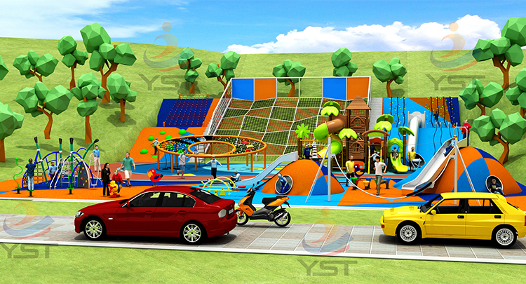 Fitness Climbing Custom Playground Slides Anti Aging ISO Certification