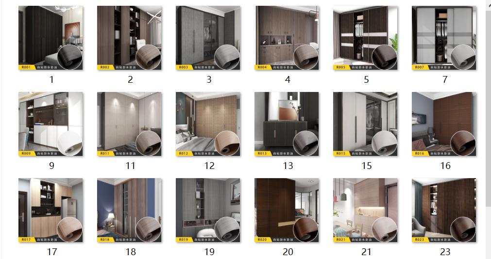 2ft Width Furniture Films Wood Grain Vinyl Wall Covering Wallpaper Roll for Contemporary Home Decoration