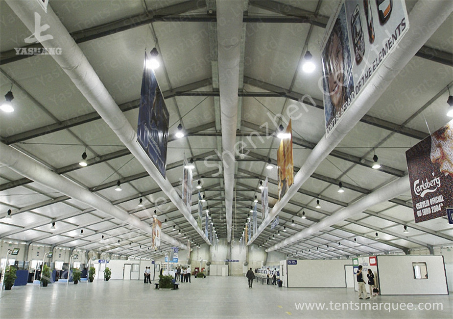Transparent Glass Door outdoor canopy tent Applied in Airport , 25M Width