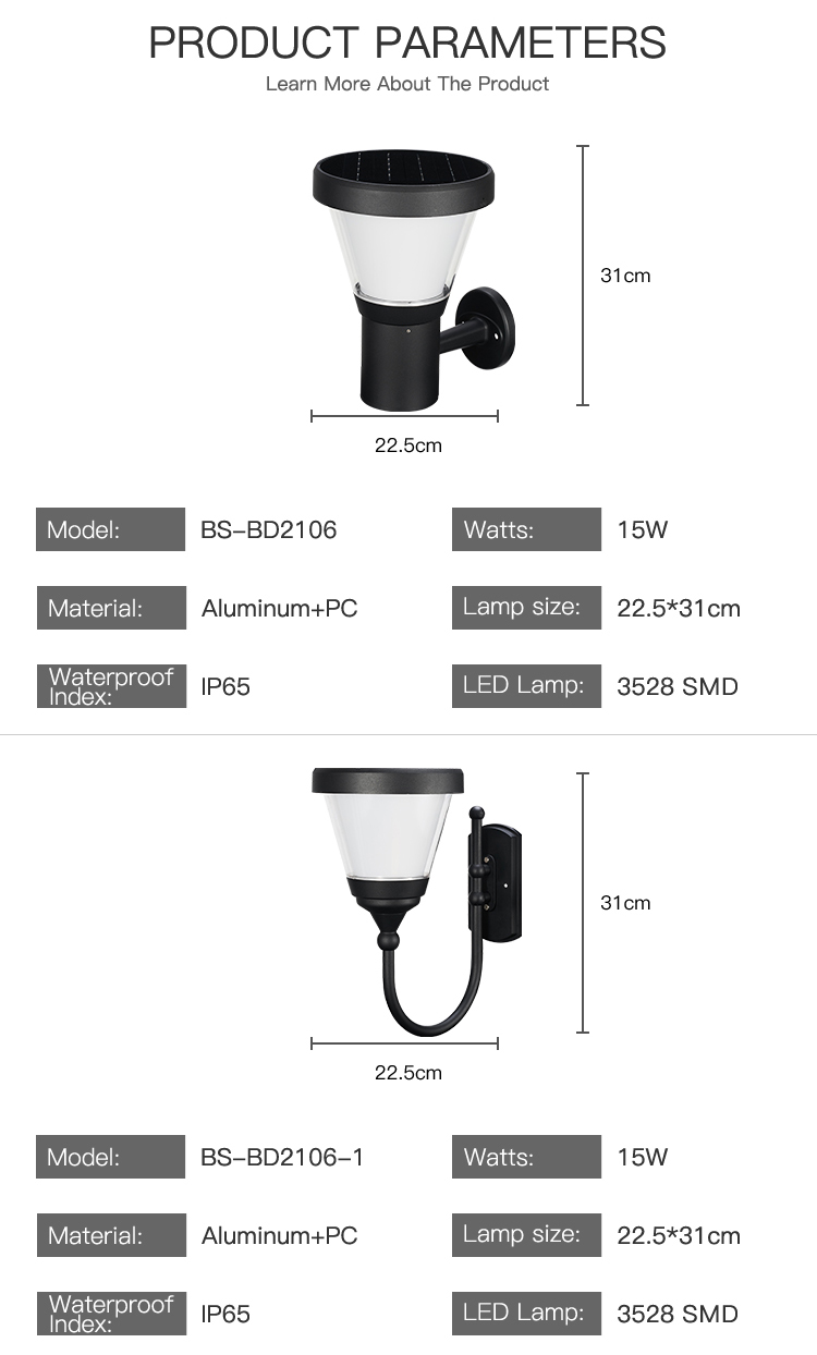 Fast Charging Solar Powered LED Wall Light IP65 LED Solar Security Lamp For Pathway Footpath