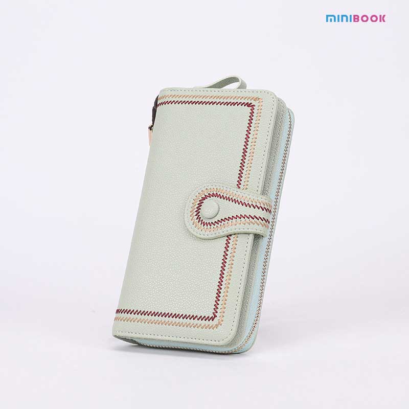 Women's Clutch Wallets with Multiple Colors Long Zipper Money Pocket and Card Holder
