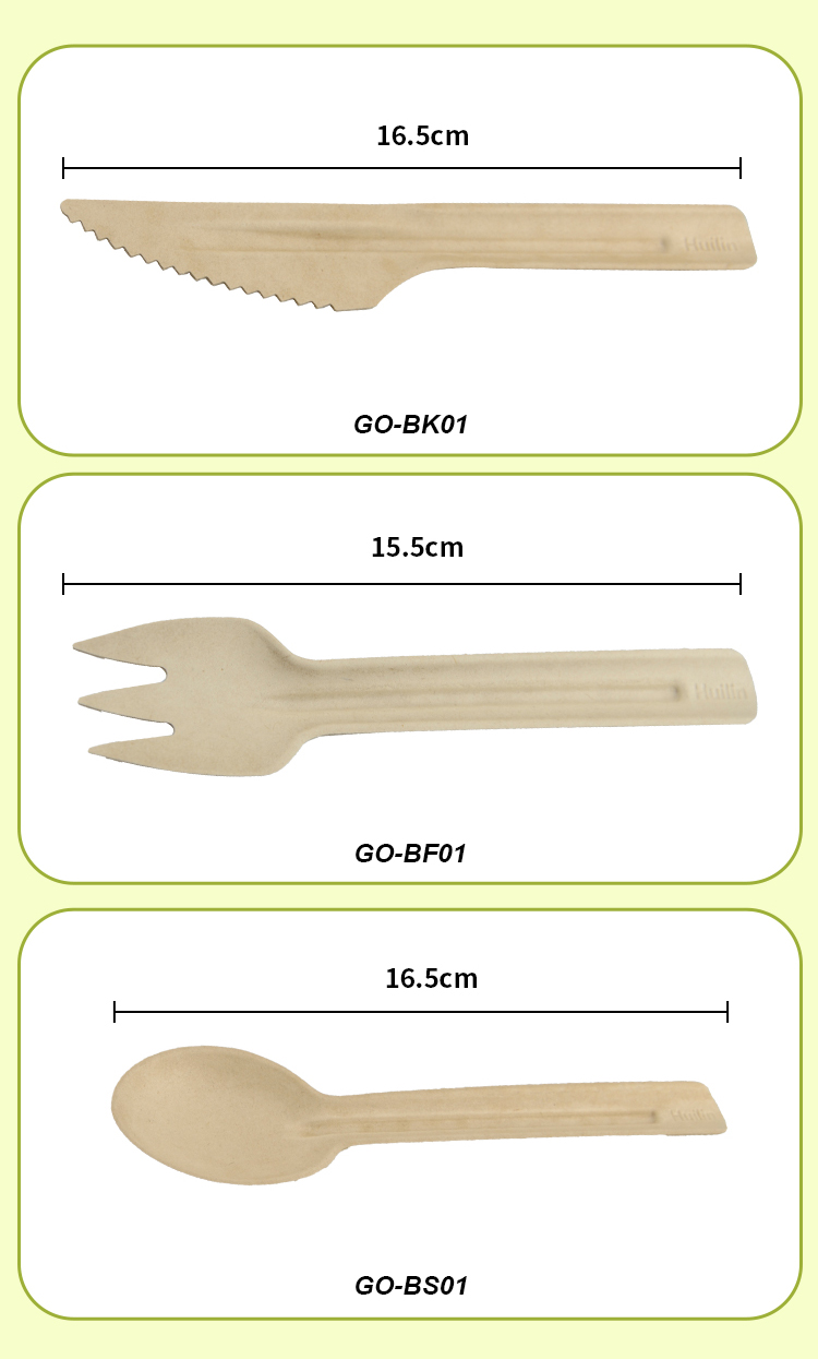 Eco Friendly Disposable 160mm Biodegradable Cutlery Set For Wedding Event