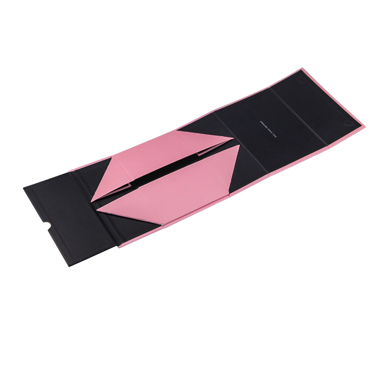 Pink And Black Cardboard Gift Packaging Box For Earrings Necklace