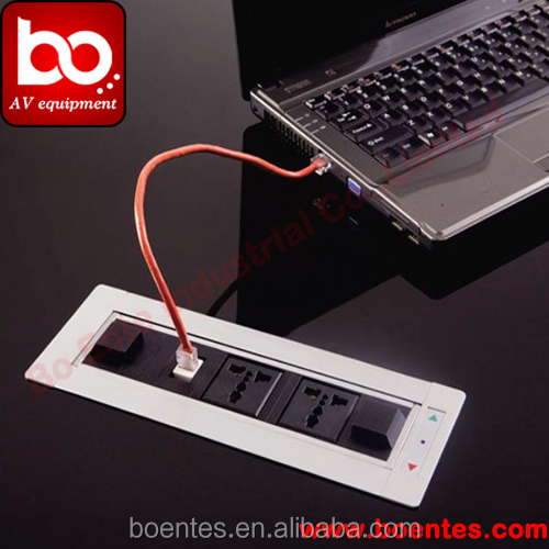Conference Desktop HD-MI Motorized Pop Up Socket with media Cable Cubby
