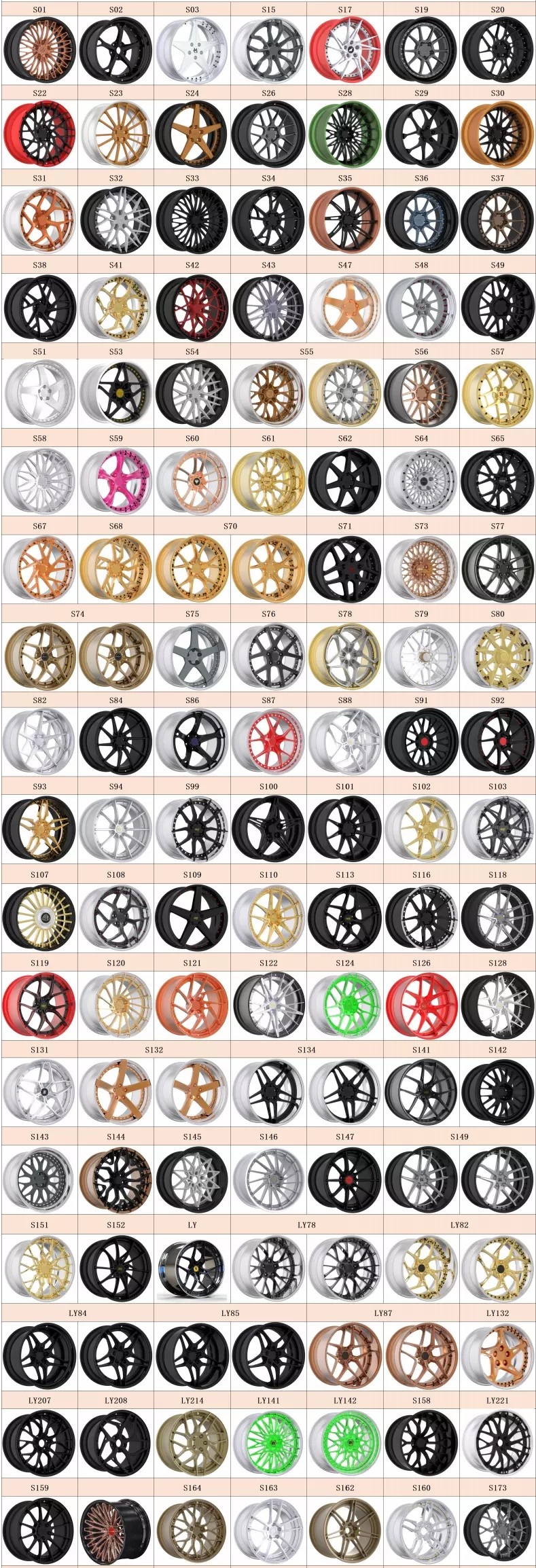 Professional custom alloy chrome 5x100 gold 18 24 inch rims gold colored car alloy wheel rims for sale