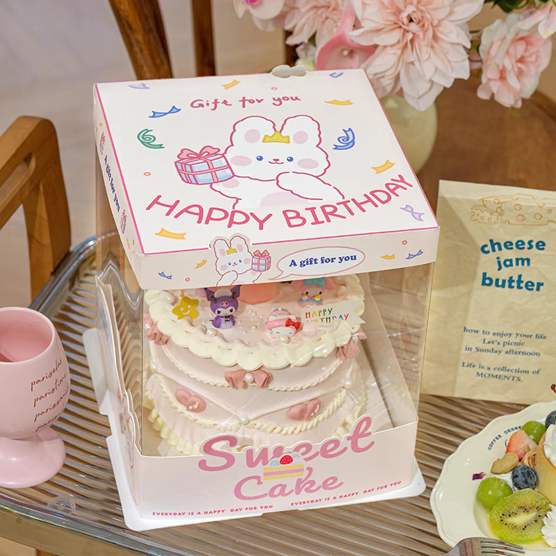 Customizable Large Cake Boxes with Matt Lamination and Offset Printing Packaging