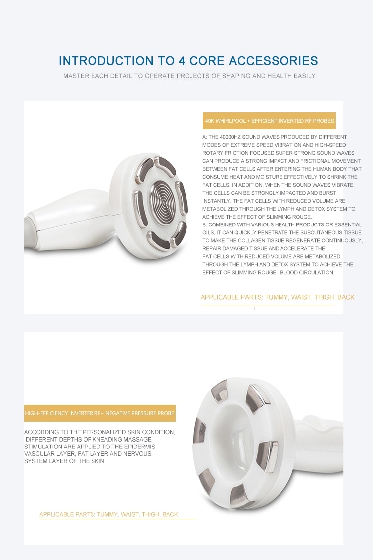 White Cavitation Body Slimming Machine Ultrasonic Cavitation Machine
