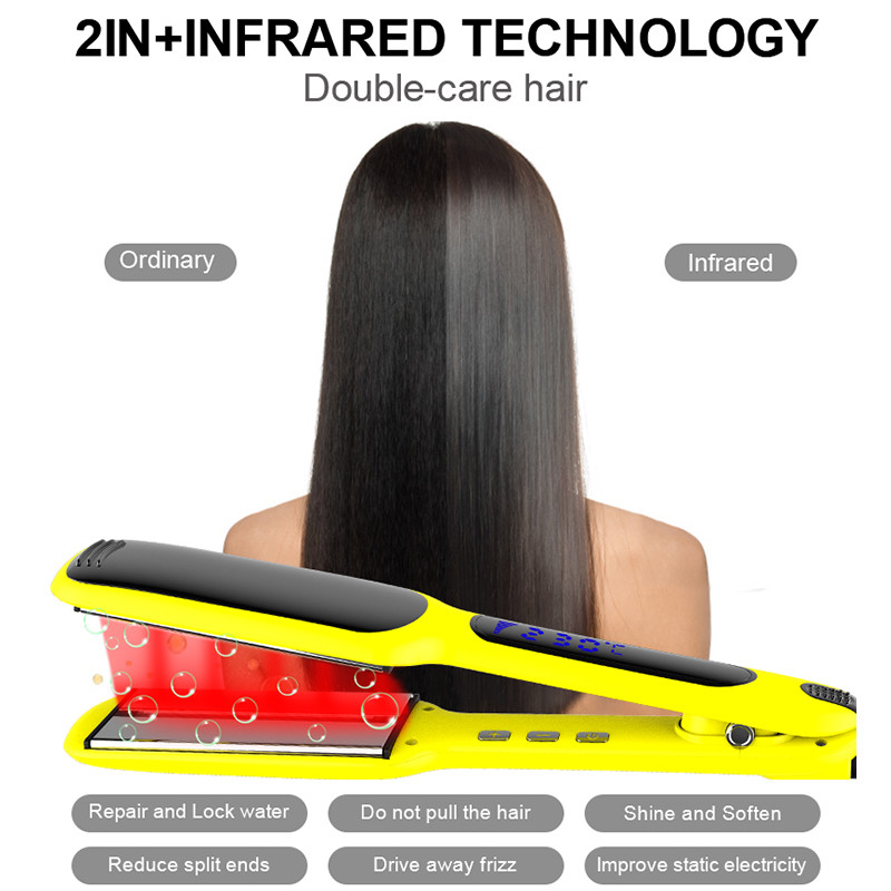 65W Flat Iron Infrared Hair Straightener Salon Quality 248F-450F CE ROHS Approval