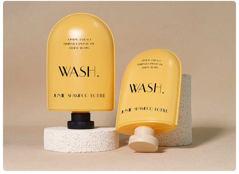 Customized 350ml 250ml HDPE Plastic Special Shampoo Bottle Wholesale Eco-Friendly Body Wash Pump Bottle