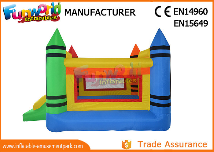 0.55mm PVC Tarpaulin Inflatable Combo With Slides For Kids SGS TUV