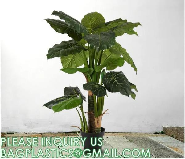 Fake Colocasia Esculenta, Plastic variegata artificial Taro, Subtropics Faux