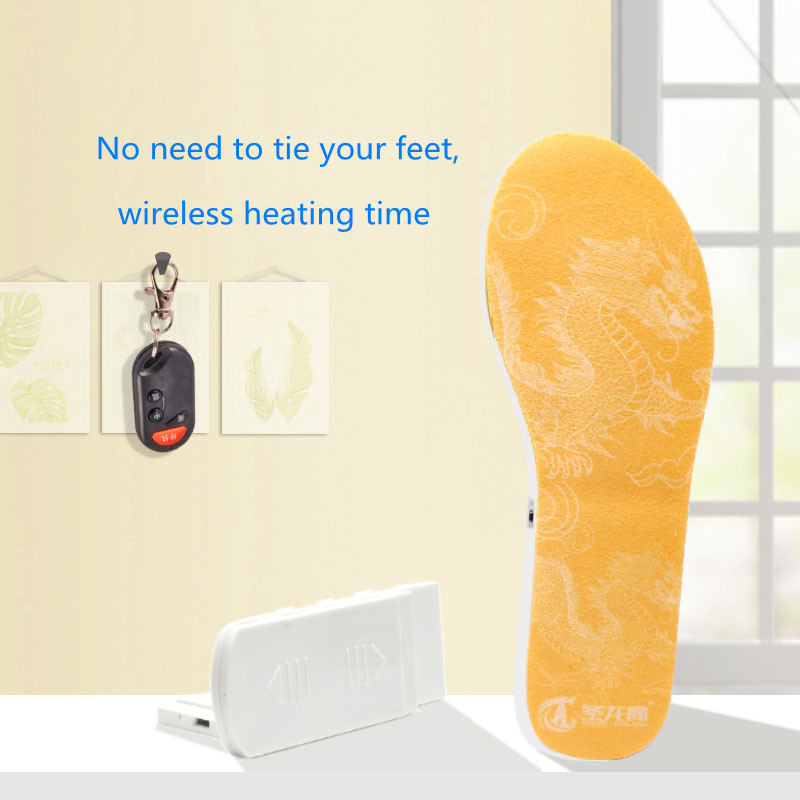 Electric Heated Insoles Wireless Remote Control Rechargeable Heated Insoles Winter Insole