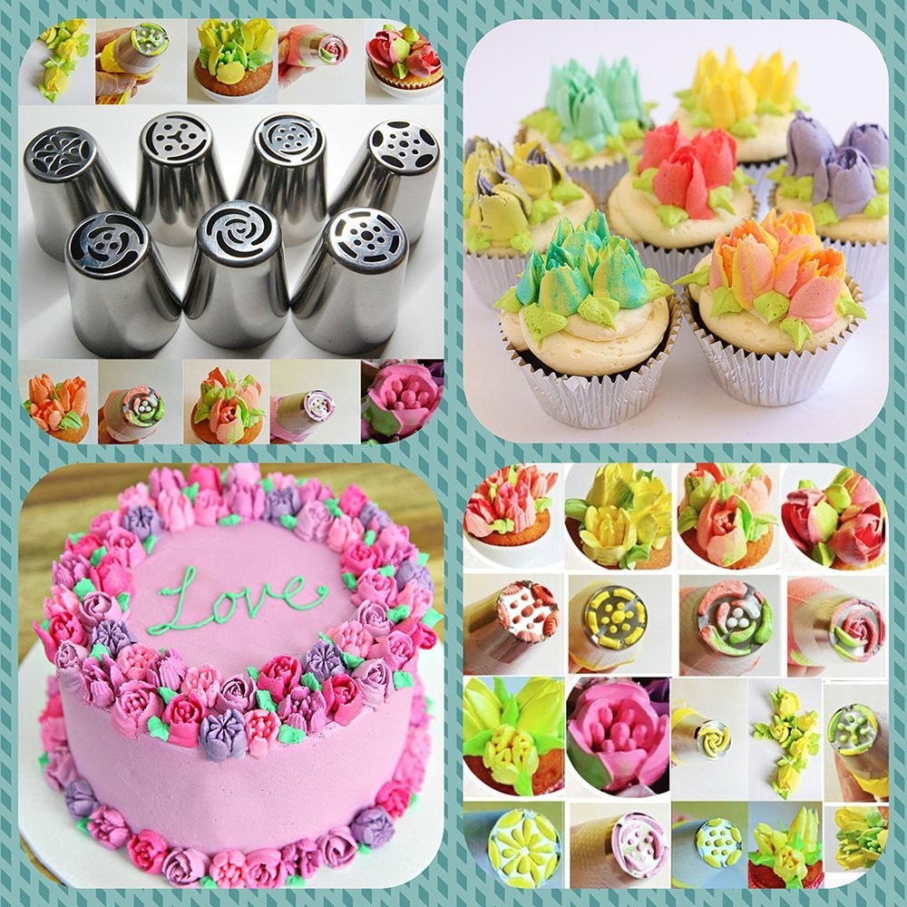 Cake Decorating Tips Set Polished Smooth No Seams - Icing Tips Frosting Tips Pastry Tips