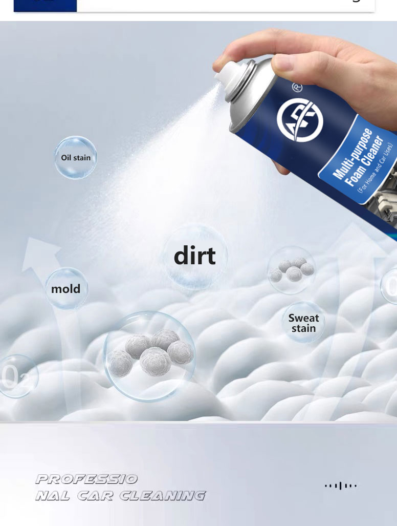 Powerful 650ml Foam Cleaner Spray for Car Leather Deep Cleaning and Multi-Functional