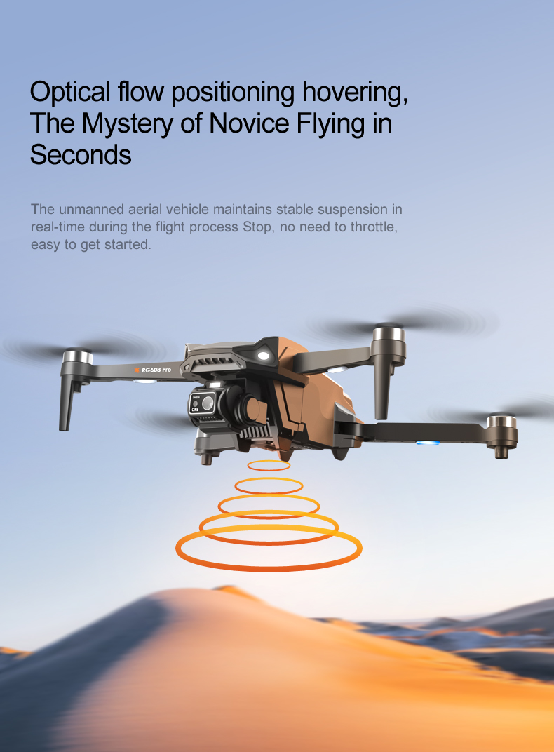 5KM Image Transmission Rg608 Pro Lift Obstacle Avoidance 8k Dual Camera Night Flash Shooting Brushless Motor 2.4g Wifi Fpv Quadcopter