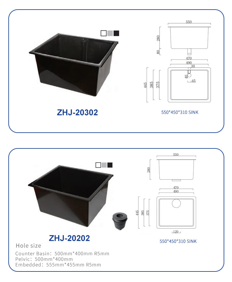 1 Bowl Chemistry Lab Sink , 380*450*310mm Anti Alkali Lab Furniture Accessories
