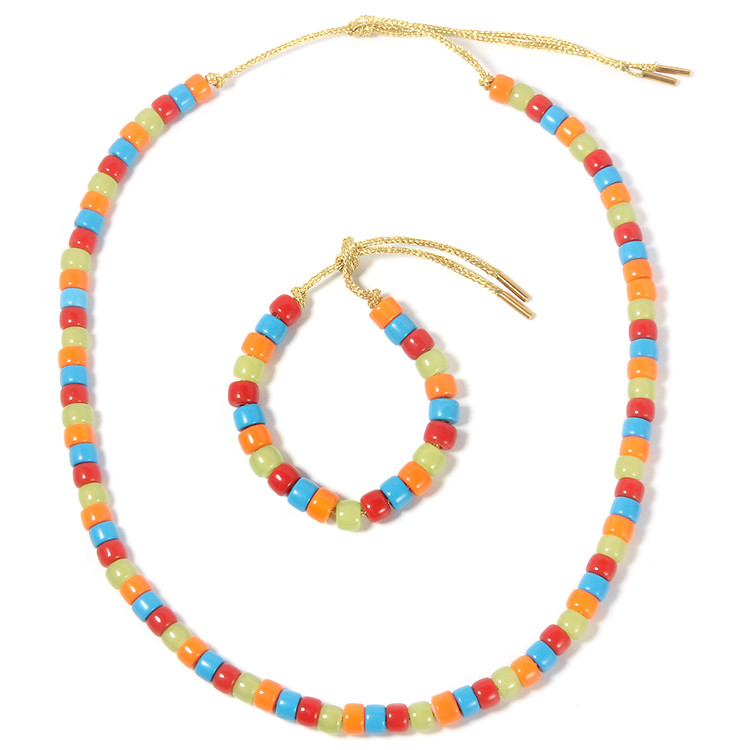 KC 18.5cm Forte Beads Bracelet , braided cord Real Stone Beads Bracelet