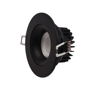 Black Leading Edge Dimmable LED Downlights 3.5'' 9 Watt 750lm For Wet Location